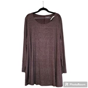 Lane Bryant Swing Tunic Metallic Striped Top 18/20 NWT